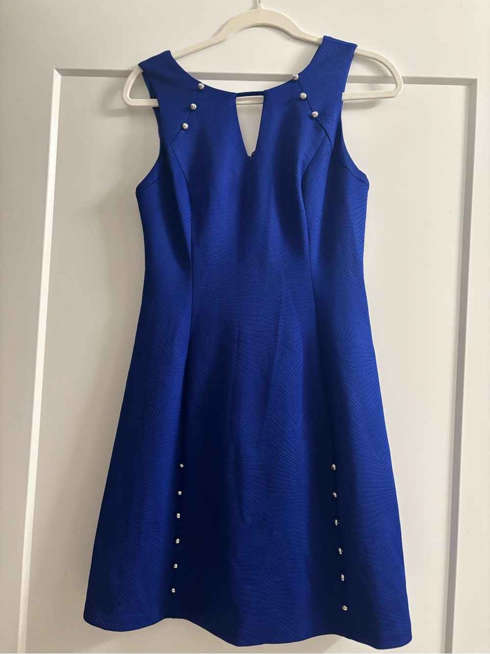 Guess New York Royal Blue A-Line Dress with Stud Details